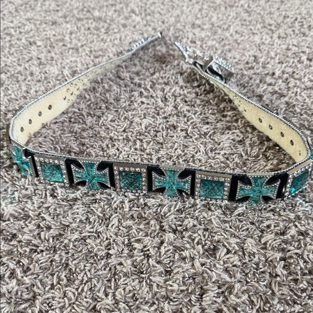 Stylish Green and Silver Women's Belt